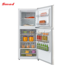 Home Use Double Door Top Freezer Stainless Steel Refrigerator